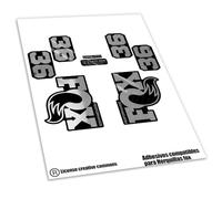 REF:VP646 Adesivi compatibili con forcella FOX - 36 PERFORMANCE/PERFORMANCE SL 2026 MTB, stickers, adesivi, vinili per biciclette da montagna. (CROMO ARGENTO)