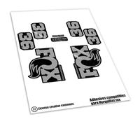 REF:VP646 Adesivi compatibili con forcella FOX - 36 PERFORMANCE/PERFORMANCE SL 2026 MTB, stickers, adesivi, vinili per biciclette da montagna. (ARGENTO)