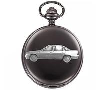 RefA2 Vectra Cavalier mk3 Berlina 4 porte effetto peltro 3D auto design su una cassa nera lucida regalo da uomo orologio da tasca al quarzo orologio da tasca