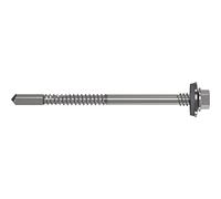 REFABO RP-K12-P Plus 61671/3 - Vite per trapano a sandwich 5,5 x 162/rondella di tenuta 19 mm, bimetallica A2, in acciaio inox, 5,5 x 162