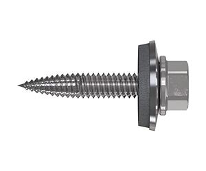 Refabo Viti autofilettanti RP-T2 Plus, 4,5 x 25 cm, con testa esagonale e guarnizione E14, bimetallico A2, in acciaio zincato, 100 pezzi