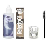 Refectocil KIT - Natural Brown Cream Hair Dye + Creme Oxidant 3% 3.4oz + Mixing