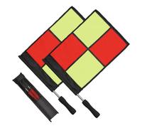 Referee Flags - 48cm High Visibility Linesman Flag Set With Bag
