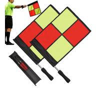 Referee Flags Soccer - Lightweight Non-Slip High-Visibility Linesman | High-visibility referee flags designed for calcio and football linesmen, featuring lightweight construction and non-slip grip