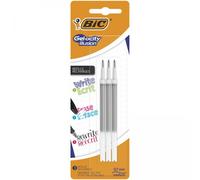 BIC Gel-ocity Illusion Cartucce Penna Gel Cancellabile Punta Media (0,7 mm) - Nere, Pacco Da 3
