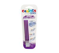 Refill penne cancellabili Carioca OOPS 0,7 mm in blister da 3 pz viola 43041/09