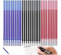 Refill per Penna Gel Cancellabile, 30 Ricariche per penna gel cancellabile compatibile anche con Legami punta 0,5. bullet stick per scritturaa scuola, su tessuto e pelle (rossa, viola e blu)