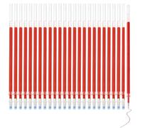 Refill per Penna Gel Cancellabile, 30 Ricariche per penna gel cancellabile compatibile anche con Legami punta 0,5. bullet stick per scritturaa scuola, su tessuto e pelle termo-cancellabil (rosse)
