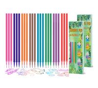 Refill per Penna Gel Cancellabile, Mine di ricambio, Inchiostro Termosensibile, 12 Pezzi, Colori multipli, Punta 0,5 mm, Particolarmente adatto per la scuola e la vita quotidiana (2)
