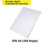 Refill24 carta per sublimazione A4, 210 x 297 mm, 100 fogli, 120 g/m², compatibile con stampanti a sublimazione EPSON, SAWGRASS, RICOH, BROTHER per camicie, tazze, buona qualità di trasferimento