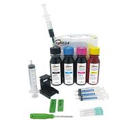 refill24 Kit di ricarica compatibile per cartucce d’inchiostro Canon 510/512 / 511/513, nero e a colori, alta qualità, completo di clip e accessori