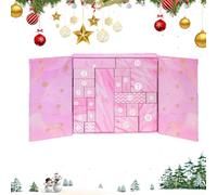 Refillable Countdown Calendar Christmas 24 Days Foldable Reusable | Funny DIY Countdown Calendar for Adults Kids Candy Table Mantel Holiday
