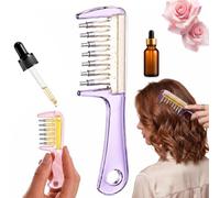 Refillable Scalp Oil Applicator Comb, Leak-Proof Hair Oil Dispenser Brush (viola)