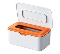 Refillable Wipes Dispenser Box with Lid - Sealed Wet Wipe Container Holder | 7.87" x 4.92" x 3.54" (20x12.5x9cm), 300g Net Weight, Durable PP Construction, Sealed Moisture-Lock Lid, Vibrant Dual-Color