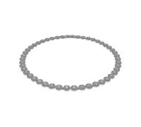 Refined Angelic Necklace with Round Cut White Stone, Rhodium Plated Newway Style