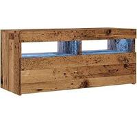 Refined Mobile Porta TV con LED Legno Antico 90x35x40 cm Multistrato