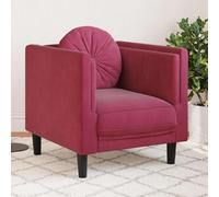 Refined|Poltrone Moderne per il Soggiorno|Poltrone Cuscinate con Veluto|Cuscini per Rilassarsi in Vitta|173.5 x 77 x 70 cm |Rosso vino-Divano|