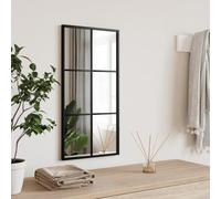 Refined Specchio da Parete Nero 30x60 cm Rettangolare in Ferro