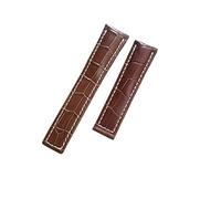 REFKIT 22mm 24mm cinturino in vera pelle blu marrone nero for cinturino orologio Breitling for cintura Avenger for bracciale Navitimer (Color : Brown, Size : 24mm)