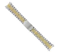 REFKIT Bracciale Cinturino Cinturino in Acciaio Inossidabile 316L 18MM 19MM 20MM Adatto for Seiko 5 (Color : 2 Tone Gold, Size : 18mm)
