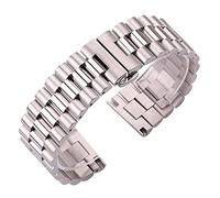 REFKIT Cinturini for orologi in acciaio inossidabile Donna Uomo Cinturino for orologio in metallo solido argento 16mm 18mm 20mm 21mm 22mm Accessori (Color : Silver, Size : 20mm)