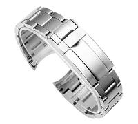 REFKIT Cinturino for Rolex for Submariner for Daytona Cinturino for Orologio da Uomo con Bordo ad Arco in Acciaio Inossidabile Massiccio (Color : Matte Matte, Size : 20mm with Logo)