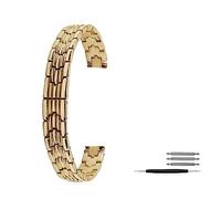 REFKIT Cinturino in acciaio 8mm 10mm 12mm 14mm Slim Donna Cinturino cinturino cinturino Accessori for Rossini (Color : Gold, Size : 14mm)