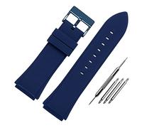 REFKIT Cinturino in gomma 22mm Cinturino in gomma siliconica di colore blu for Guess for W0247G3 for W0040G3 for cinturino for orologio sportivo W0040G7 (Color : Blue blue buckle, Size : 22mm)