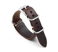 REFKIT Cinturino lungo in vera pelle 18mm 20mm 22mm 24mm Cinturino di ricambio for accessori for orologi Cinturino da polso (Color : DARK BROWN SL, Size : 20mm)