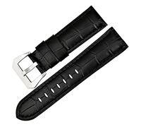 REFKIT Cinturino orologio in vera pelle 22mm 24mm 26mm Accessori orologio blu moda for cinturino orologio Panerai (Color : Black BS, Size : 22mm)