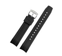 REFKIT Interfacce Curve Cinturino for Citizen for BN0190-15E for 0191 for 0193 for CA0718-13E for CA4386 for 4385 Cinturino for Orologio da Uomo Cinturino Accessori(Black Silver)