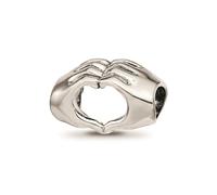 Reflection Beads Argento Sterling 3D Scultura Mani Creare Cuore Perlina