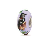 Reflection Beads Argento Sterling Dipinto Bye Blackbird Fenton Perline di Vetro