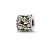 Reflection Beads Argento Sterling Marcasite E Turchese Filigrana Design Perlina