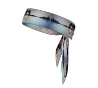 Reflection Guitar Print Bandane sportive per la testa, elegante e confortevole, fascia per il sudore atletica per corsa, yoga, ciclismo