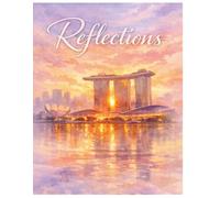 Reflections - A reverse watercoloring book: Abstract watercolor skyline of bustling streets, soft silhouettes of ordinary city life