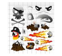 Reflective Berlin Unisex - Adulti K.I.D Reflex Sticker Pirates Taglia unica