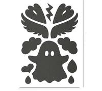 Reflective Berlin Unisex - Adulti Textilstickies Reflex Sticker Spooky Nero, Taglia unica