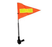 Reflective Bike Flag with Pole - Tearproof Waterproof Bicycle Safety Pennant for Scooters, Strollers, Golf Carts | Retractable Visibility Flag for Outdoor Riding, Children, and Adult Cyclists
