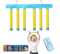 Reflective Drop Stick Challenge Game with Remote, Falling Reflex Drop Sticks Catching Game with 3 Adjustable Speeds, Hand Eye Coordination Reaction Time Training Toys for Kids (Yellow - with Remote)