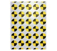 Reflective Markers Stickers Positioning Test Yellow And Black Dots Reference Point Multi-size Migliora la precisione(30mm 1000pcs)