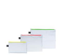 Reflective Neon Zip Pockets, multicoloured, L, Cosmetic case