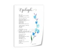 Reflective Poem on Life and Memory Canvas, Thoughtful Wall Art for Study or Quiet Space(Unframed,16x24inch(40x60cm))