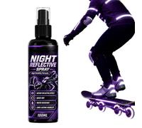 Reflective Spray For Nighttime Cycling 100ml Safety Weatherproof Agent | Outdoor Reflective Spray for Helmet Vest Backpack Bike Car Window Boat Fence Driveway Sidewalk Camping Hiking