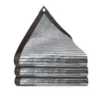Reflective Sun Shade Tarp - Silver Aluminum Foil UV Blocking Cover with Grommets, Durable Outdoor Protection Sheet, Heat Reduction Design | Patio Garden, Campeggio Trips, Vehicle Shade, Piante