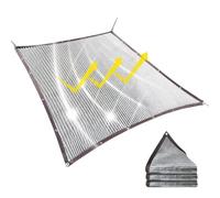 Reflective Sun Shade Tarp - Silver Aluminum Foil UV Blocking Cover with Grommets, Durable Outdoor Protection Sheet, Heat Reduction Design | Patio Garden, Campeggio Trips, Vehicle Shade, Piante