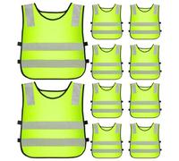 Reflective Vest Kids - Children's Safety Vests In A Set Of 10 |Reflective High-visibility Children's Vests |10 Pieces Outdoor Waistcoat,High Visibility Vest,for Outdoor Walking Cycling Skiing Camping