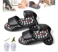 Reflexa Acupressure Sandals, DreamhardReflexology Slipper, Plantar Fasciitis House Slippers, Acupuncture slippers, Improve Circulation for Relieve Stress(4.5-9 Size) (White-2PCS)