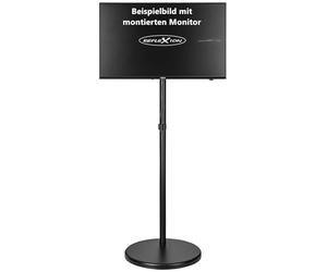 Reflexion BV05 Supporto per TV mobile | Altezza regolabile con molla a gas | Orientabile e inclinabile ± 90° | VESA 75/100 | Per 16-32 pollici | Con ruote nella base | Portata 2-10 kg | Nero