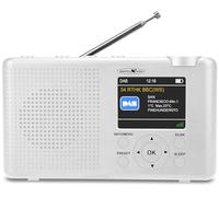 Reflexion TRA23DAB/WH, radio FM portatile con display a colori DAB/DAB+ (16 Watt), funzionamento a corrente e a batteria, 40 stazioni, nero